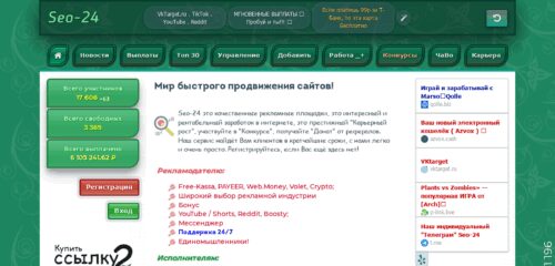 Скриншот настольной версии сайта seo-24.pro