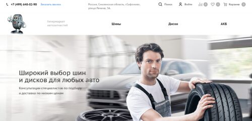 Скриншот настольной версии сайта shinavauto.ru