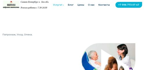Скриншот настольной версии сайта sidelki.spb.ru