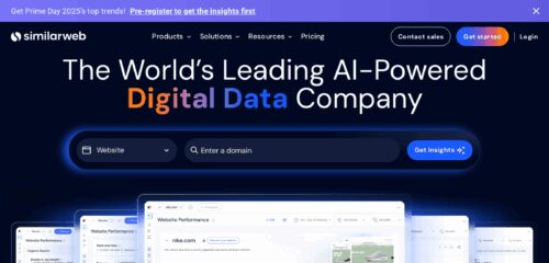 Скриншот настольной версии сайта similarweb.com