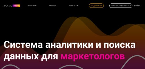 Скриншот настольной версии сайта socialvisor.ru