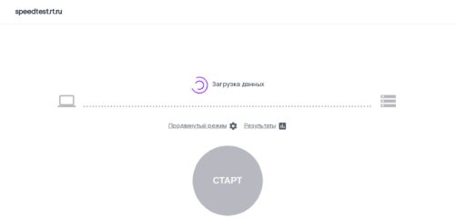 Скриншот настольной версии сайта speedtest.rt.ru