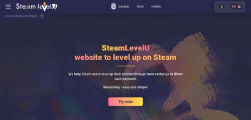 Скриншот настольной версии сайта steamlevelu.com