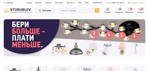 Скриншот настольной версии сайта storublev.ru