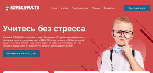 Скриншот настольной версии сайта studserwice.ru