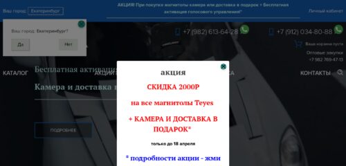 Скриншот настольной версии сайта teyes-russia.com