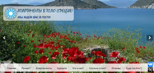 Скриншот настольной версии сайта toloapartments.ru