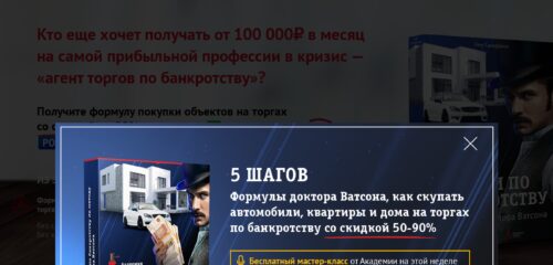 Скриншот настольной версии сайта torgi-vatson.ru