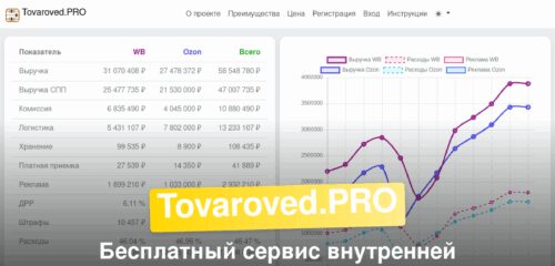 Скриншот настольной версии сайта tovaroved.pro