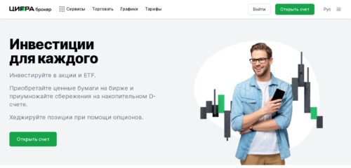 Скриншот настольной версии сайта tradernet.ru