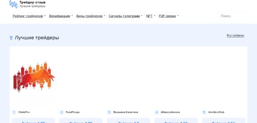 Скриншот настольной версии сайта treyder-otzyvy.ru