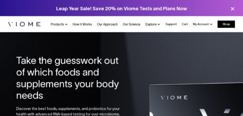 Скриншот настольной версии сайта viome.com