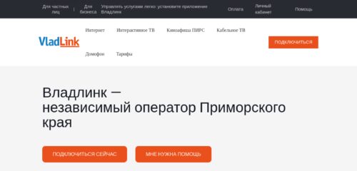 Скриншот настольной версии сайта vladlink.ru