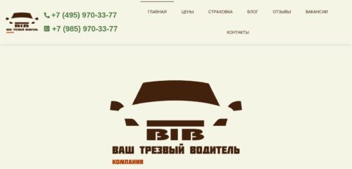 Скриншот настольной версии сайта voditel-trezv.ru