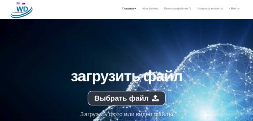 Скриншот настольной версии сайта wdfiles.ru