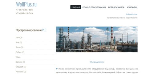 Скриншот настольной версии сайта wellplus.ru