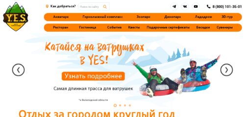Скриншот настольной версии сайта yes35.ru
