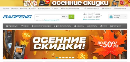 Скриншот настольной версии сайта баофенг.рф