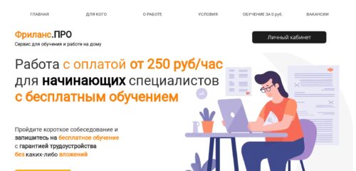 Скриншот настольной версии сайта фриланс-про.рф
